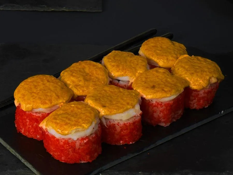 Запечённый с креветкой